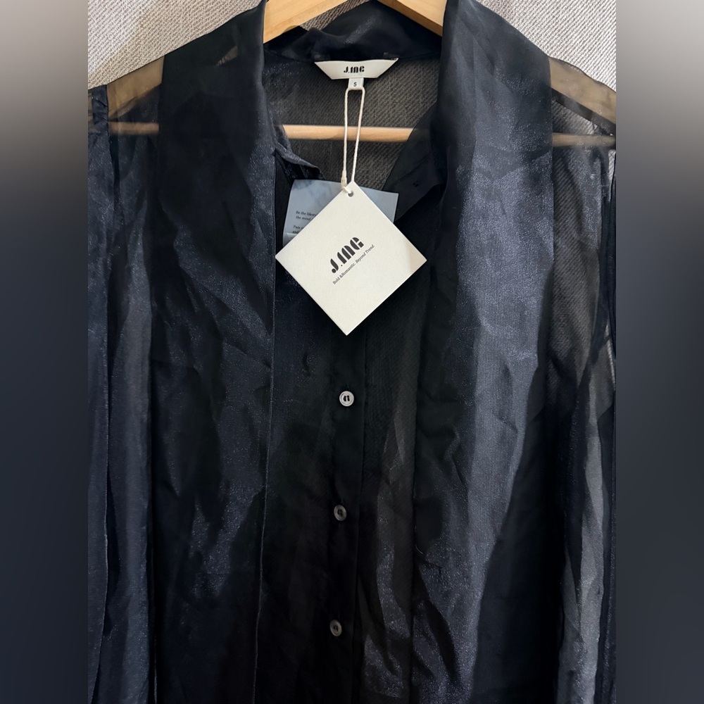 J.ING Black Sheer Blouse - Picture 2 of 15
